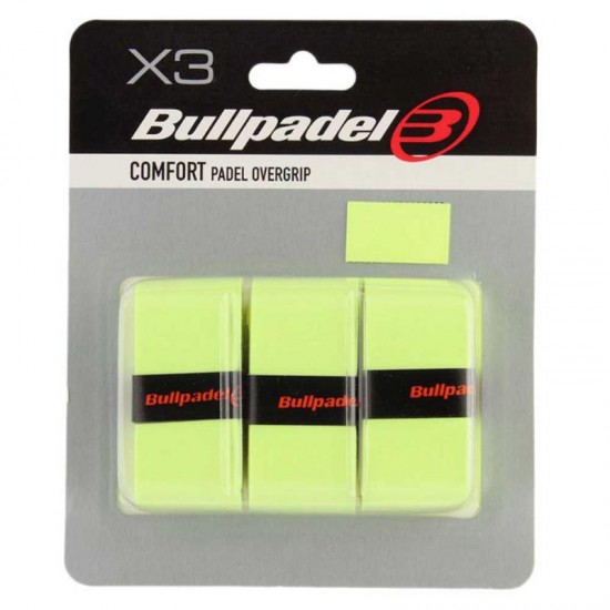 Blister Bullpadel 3 Overgrips GB1200 Comfort Giallo Zolfo Fluor