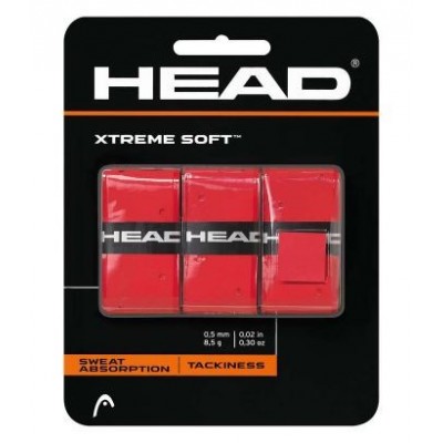 Blister Overgrips Head Xtreme Soft Red 3 unita