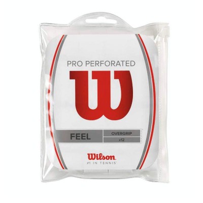 Blister Wilson 12 Overgrips Pro Perforato Feel Blanco