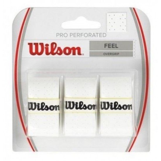 Blister Wilson 3 Overgrips Pro Perforato Bianco