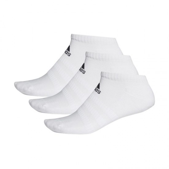 Adidas Cush Low White Socks 3 Pares