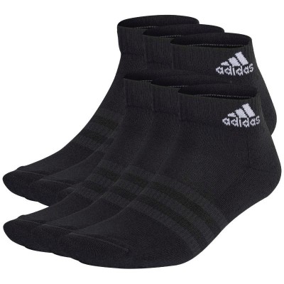 Adidas Calze Ammortizzate alla Caviglia Nero 6 Paia