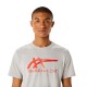 Cotton Asics Tiger Grey Cherry Tomato T-Shirt