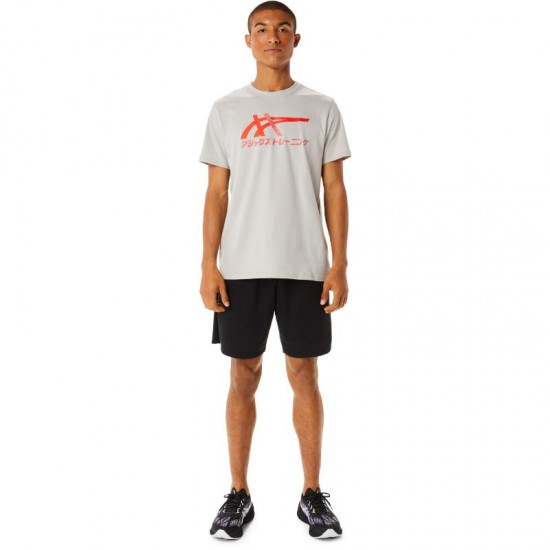 Cotone Asics Tiger Grey Cherry Tomato T-Shirt