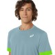 T-Shirt Asics Court Azul Lima Electrico