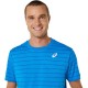 Camiseta Asics Court Listras SS Azul