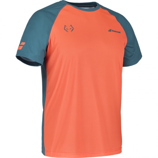 Babolat Juan Lebron T-shirt Blu Scuro Arancione