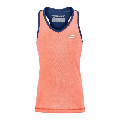 Babolat Play T-Shirt Laranja Azul Escuro Mulheres