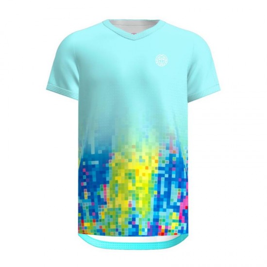 Camiseta Bidi Badu Melbourne Scollo a V Aqua Mix