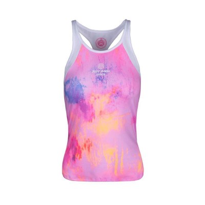 Camiseta Bidi Badu Padel Aluna Rosa Branca