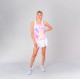 Camiseta Bidi Badu Padel Aluna Rosa Branca