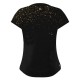 Bidi Badu Paris Capsleeve Nero Oro T-Shirt Donna