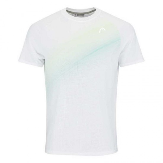 T-shirt Head Performance Bianco Verde Stampa