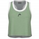 Camiseta Head Play Top Corto Verde Gris Mujer