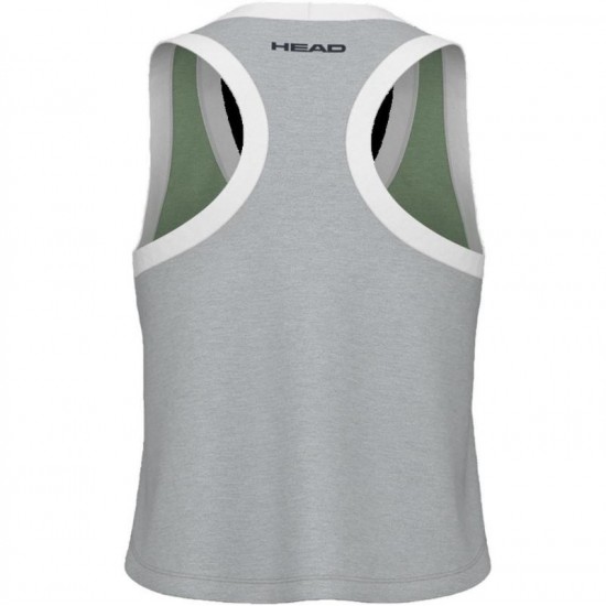 Camiseta Head Play Top Corto Verde Gris Mujer