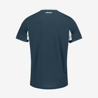 T-shirt Head Slice Blu Navy Bianco