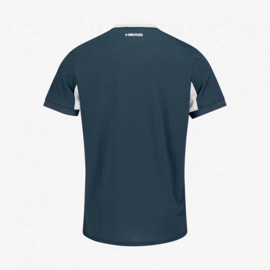 T-shirt Head Slice Blu Navy Bianco