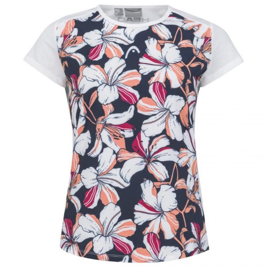 Cabeca Gravata- Break Print T-Shirt Feminina Branca