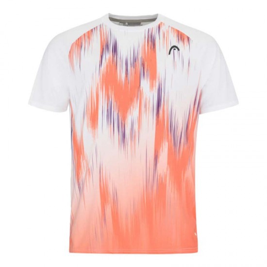 Camiseta Head Topspin Blanco Flamingo Stampa