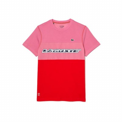 Lacoste Sport Medvedev Rosso T-shirt Rosa