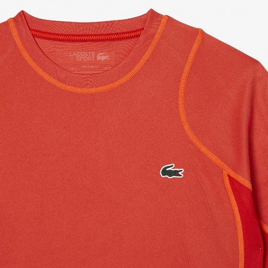 Lacoste Sport Pique T-shirt arancione