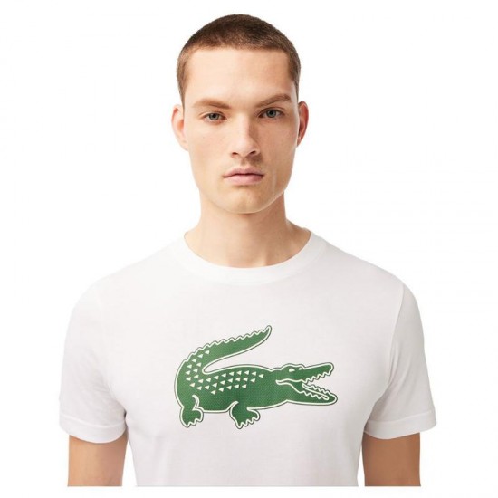 Lacoste Sport T-Shirt respiravel branco verde