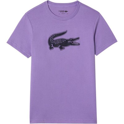 Lacoste Sport T-shirt traspirante viola nera