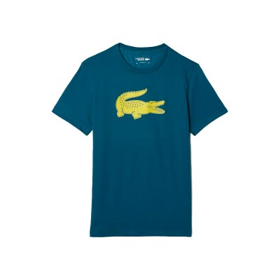 T-shirt Lacoste Sport traspirante verde giallo