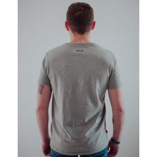 Loco Originale T-Shirt Grigio Borgogna