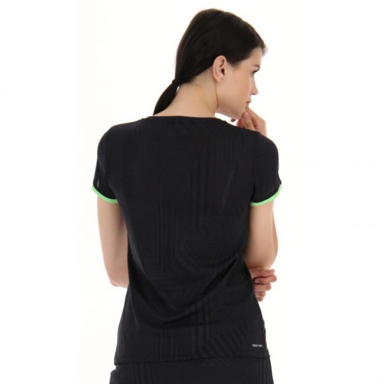 Camiseta Lotto Superrapida V Black Green Apple Women