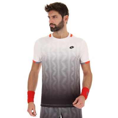 T-shirt Lotto Top IV Nero Bianco Lucido