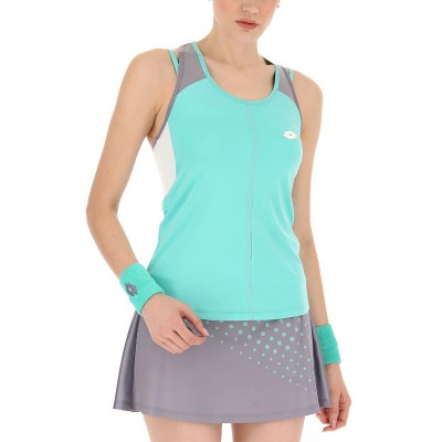 T-shirt Lotto Top IV Verde Turchese Grigio Donna