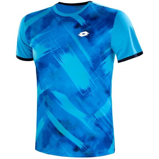 T-shirt Lotto Top Ten III Azul Bahia Stampa