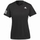 Camiseta de manga curta Adidas Club Mulher Negra