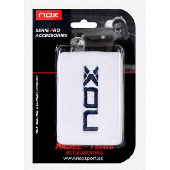 Munequeras Nox Logo Bianco Blu Navy 2 Unita