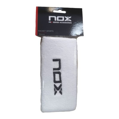 Munequeras Nox Long Logo Bianco Nero 2 Unita