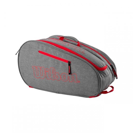 Wilson Team Borsa Racchette Grigio Rosso