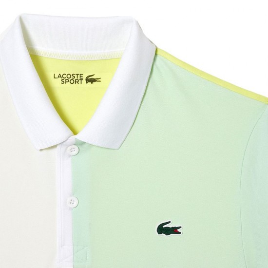 Lacoste Regular Fit Camisa Polo Reciclada Branco Verde