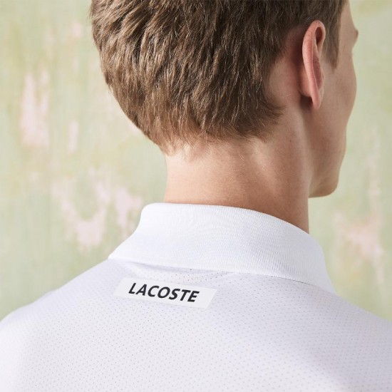 Polo Lacoste Sport Ultra Seco Blanco Marino