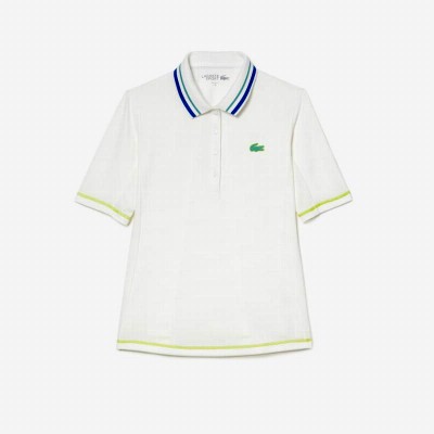 Polo Lacoste Ultra Dry Bianco Donna