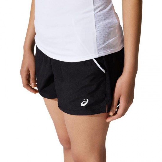 Desempenho curto da corte de asics Negro Mujer