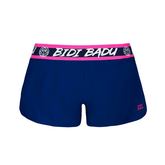 Short Bidi Badu Tiida Azul Escuro Rosa Mulheres