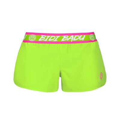 Short Bidi Badu Tiida Verde Neon Rosa Mulher