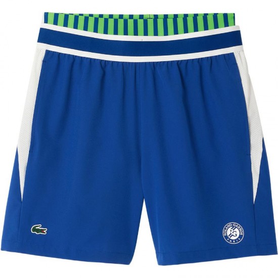 Pantaloncini Lacoste Roland Garros Blu Bianco Verde