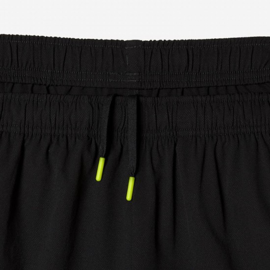 Short Lacoste Sport Negro Amarillo