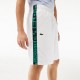 Short Lacoste Sport Listras Laterais Branco Verde