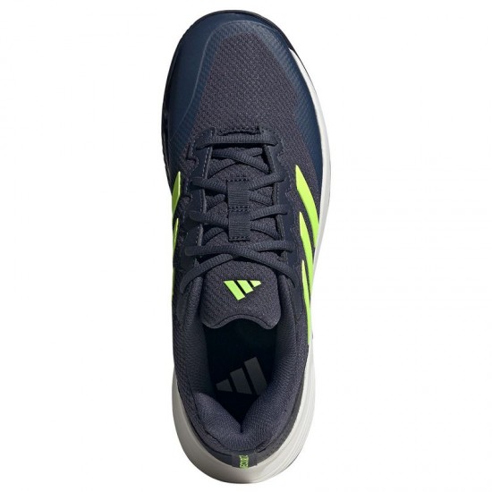 Scarpe Adidas GameCourt 2.0 Blu Scuro Lime Bianca