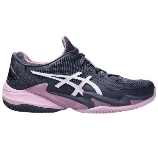 Tenis Asics Court FF 3 Clay Indigo Azul Branco Feminino