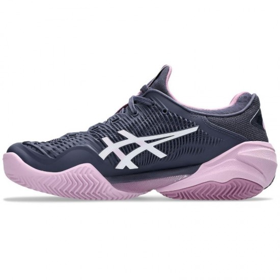 Sneakers Asics Court FF 3 Indigo Blu Bianco Donna - TERRA BATTUTA