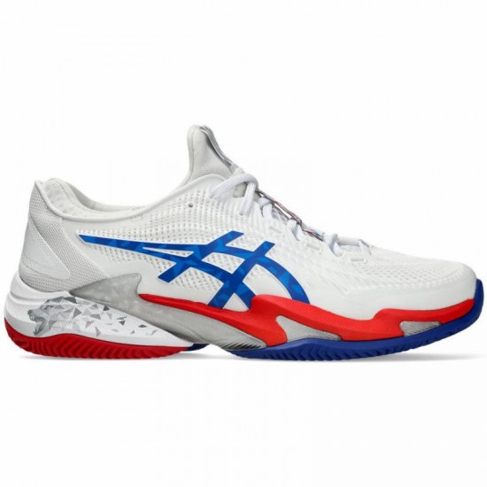 Asics Court FF 3 Scarpe da ginnastica Novak bianco blu terra battuta Asics